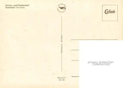 AK / Ansichtskarte Greetsiel Ferien und Fischerdorf Greetsiel