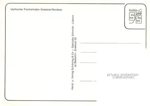 AK / Ansichtskarte Greetsiel Idyllischer Fischerhafen Greetsiel