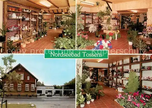 AK / Ansichtskarte Tossens_Nordseebad Blumen Riechers Verkaufsraeume Tossens_Nordseebad