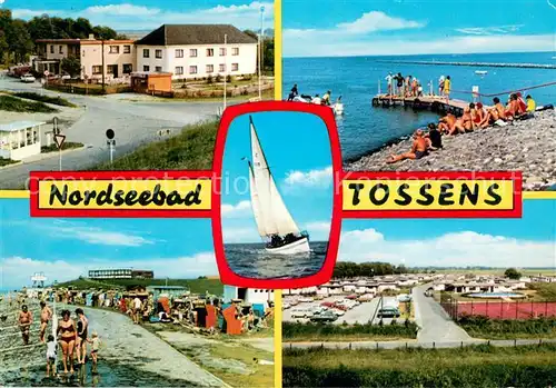 AK / Ansichtskarte Tossens_Nordseebad Strandpartien Teilansichten Tossens_Nordseebad