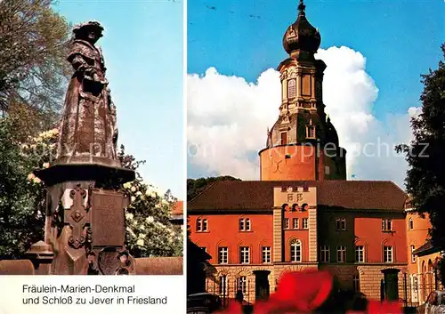 AK / Ansichtskarte Jever Fraeulein Marien Denkmal und Schloss zu Jever Jever