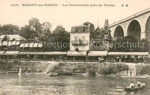 AK / Ansichtskarte Nogent sur Marne Les Restaurants pres du viaduc Nogent sur Marne