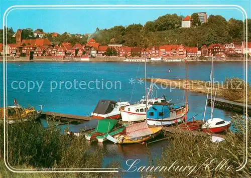 AK / Ansichtskarte Lauenburg_Elbe Bootsanlegestelle Unterstadt Lauenburg Elbe