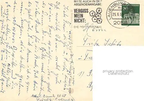 AK / Ansichtskarte Lauenburg_Elbe Neustadt Elbbruecke Rufer aeltestes Haus Schlossturm Hamburger Strasse Hohler Weg Lauenburg Elbe