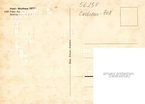 AK / Ansichtskarte Treis Karden Hotel Weinhaus Petry Treis Karden
