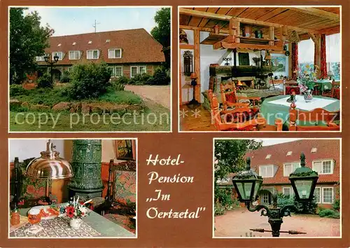 AK / Ansichtskarte Hermannsburg Hotel Pension Im Oertzetal Gastraeume Laterne Hermannsburg
