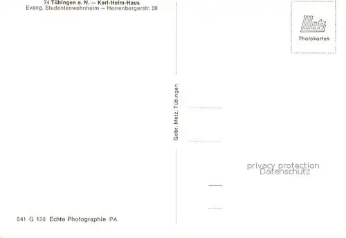 AK / Ansichtskarte Tuebingen_Neckar Ev Studentenwohnheim 