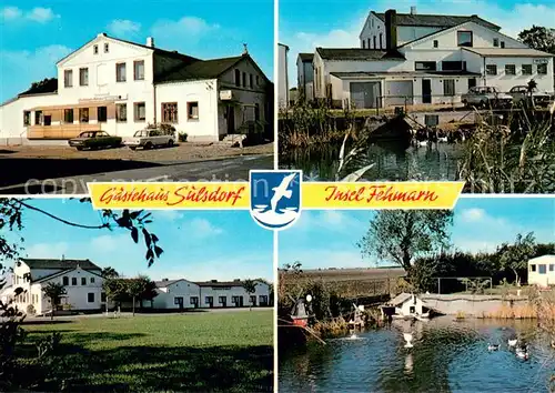 AK / Ansichtskarte Insel_Fehmarn Gaestehaus Sulsdorf Teilansichten Schwanenteich Insel Fehmarn