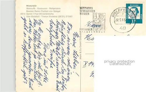 AK / Ansichtskarte Windelsbleiche Waterboer Waldcafe Reitpension Windelsbleiche