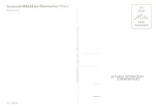 AK / Ansichtskarte Oberstaufen Kuranstalt Malas Restaurant Oberstaufen