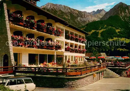 AK / Ansichtskarte Langenwang_Fischen Hotel Pension Sonnenbichl Terrasse Langenwang Fischen