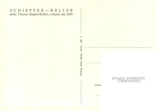 AK / Ansichtskarte Trier Schieffer Keller Blick auf die Burg Trier