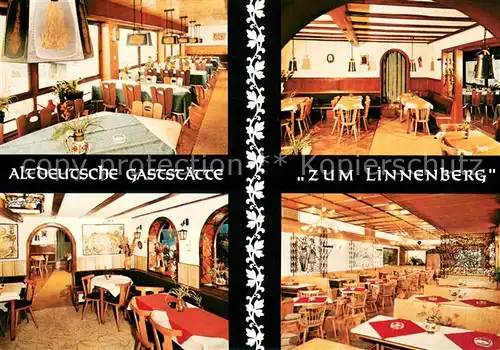 AK / Ansichtskarte Bonsweiher Altdeutsche Gaststaette Zum Linnenberg Gastraeume Bonsweiher
