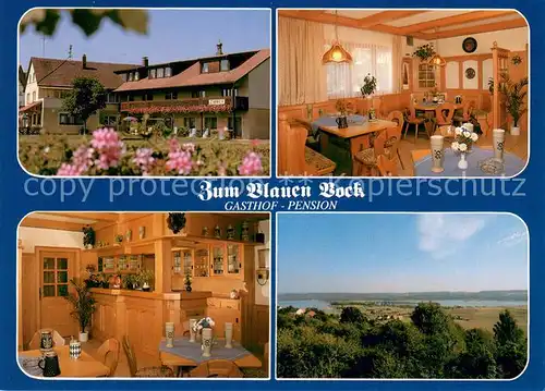 AK / Ansichtskarte Pleinfeld Gasthof Pension Zum Blauen Bock Gaststube Bar Panorama Pleinfeld