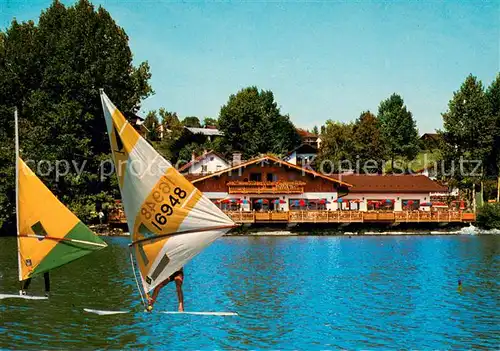 AK / Ansichtskarte Hopfen_See Restaurant Fischerhuette mit grosser Seeterrasse Hopfen_See