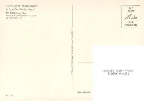 AK / Ansichtskarte Hopfen_See Restaurant Fischerhuette mit grosser Seeterrasse Hopfen_See