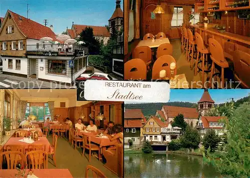 AK / Ansichtskarte Bad_Liebenzell Cafe Essig am Stadtsee Bar Gaststube Bad_Liebenzell