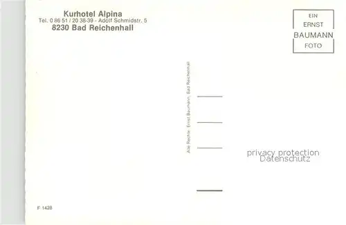 AK / Ansichtskarte Bad_Reichenhall Kurhotel Alpina Bad_Reichenhall