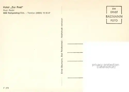 AK / Ansichtskarte Ruhpolding Hotel Zur Post Ruhpolding