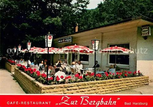 AK / Ansichtskarte Bad_Harzburg Cafe Restaurant Zur Bergbahn Terrasse Bad_Harzburg
