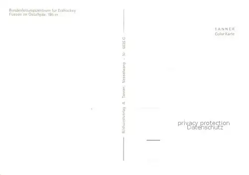 AK / Ansichtskarte Fuessen_Allgaeu Bundesleistungszentrum fuer Eishockey Fuessen Allgaeu