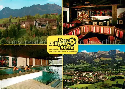 AK / Ansichtskarte Sonthofen_Oberallgaeu Der Allgaeu Stern Hotelpark Hallenbad Panorama Sonthofen Oberallgaeu