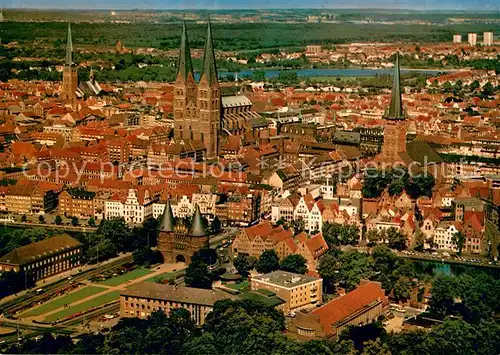 AK / Ansichtskarte Luebeck Fliegeraufnahme Luebeck