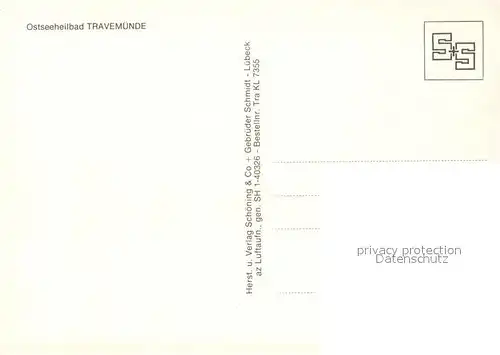 AK / Ansichtskarte Travemuende_Ostseebad Hafen Fliegeraufnahme Travemuende_Ostseebad