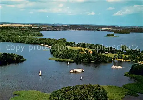 AK / Ansichtskarte Ploen_See Fliegeraufnahme mit Prinzeninsel Ploen_See