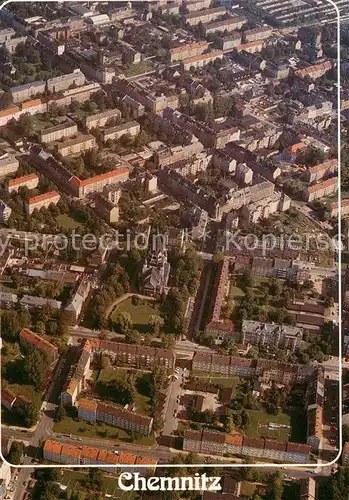 AK / Ansichtskarte Chemnitz Gebiet um die Lutherkirche Fliegeraufnahme Chemnitz
