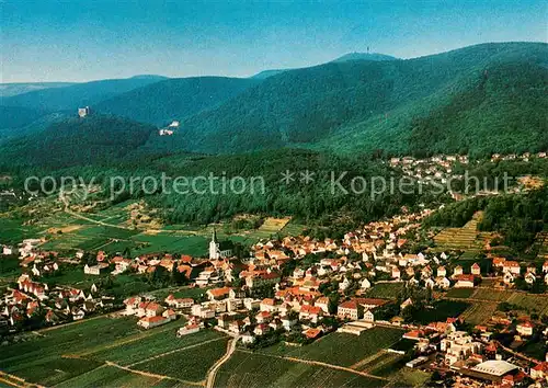 AK / Ansichtskarte Hambach_Neustadt Fliegeraufnahme mit Hambacher Schloss Hambach_Neustadt