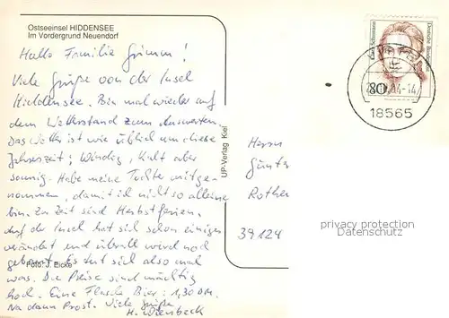 AK / Ansichtskarte Neuendorf_Hiddensee Fliegeraufnahme Neuendorf Hiddensee