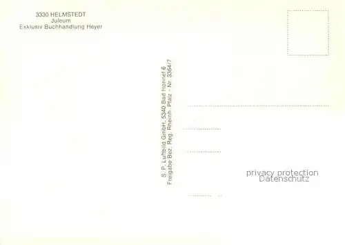 AK / Ansichtskarte Helmstedt Juleum Fliegeraufnahme Helmstedt