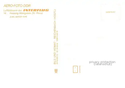 AK / Ansichtskarte Pirna Festung Koenigstein Fliegeraufnahme Pirna