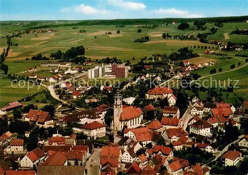 AK / Ansichtskarte Bad_Wurzach Fliegeraufnahme mit Fuerstlich Waldburg Zellscher Rheumaklinik Bad_Wurzach