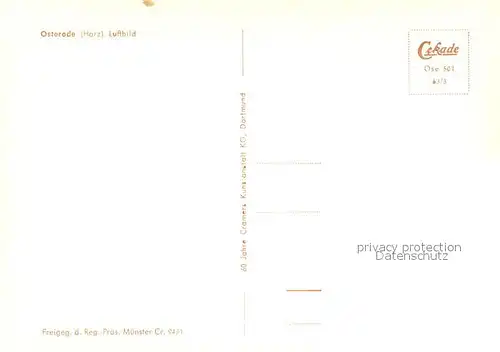 AK / Ansichtskarte Osterode_Harz Fliegeraufnahme Osterode_Harz