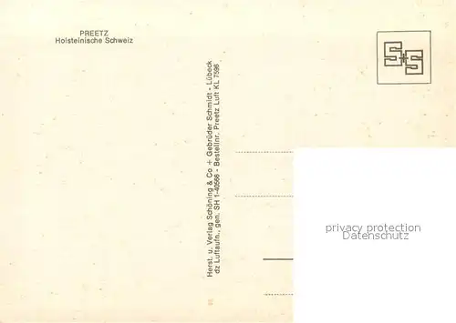 AK / Ansichtskarte Preetz_Holstein Fliegeraufnahme Preetz_Holstein