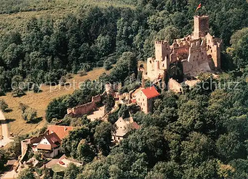 AK / Ansichtskarte Haagen_Loerrach Burgruine Roetteln Fliegeraufnahme Haagen Loerrach