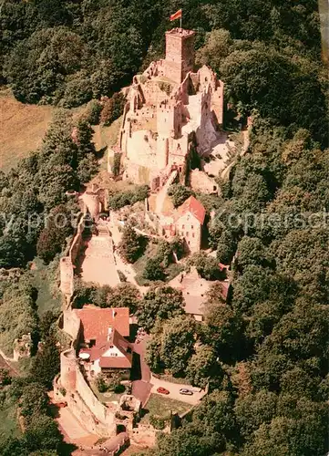 AK / Ansichtskarte Haagen_Loerrach Burgruine Roetteln Fliegeraufnahme Haagen Loerrach