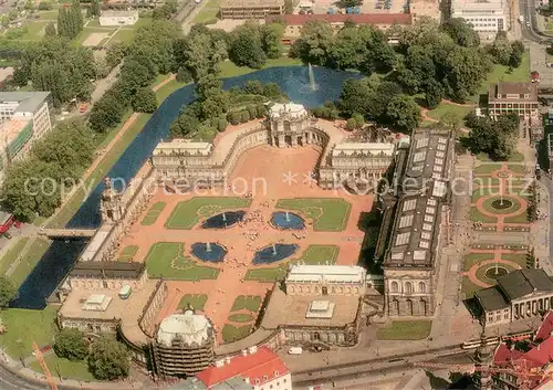 AK / Ansichtskarte Dresden Zwinger Fliegeraufnahme Dresden