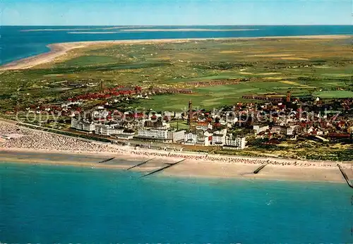 AK / Ansichtskarte Borkum_Nordseebad Fliegeraufnahme Borkum_Nordseebad