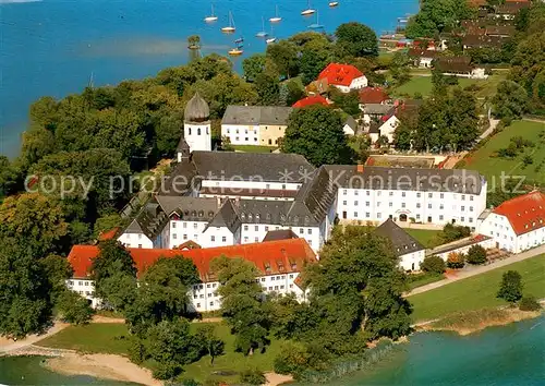 AK / Ansichtskarte Fraueninsel_Chiemsee Fliegeraufnahme Fraueninsel Chiemsee