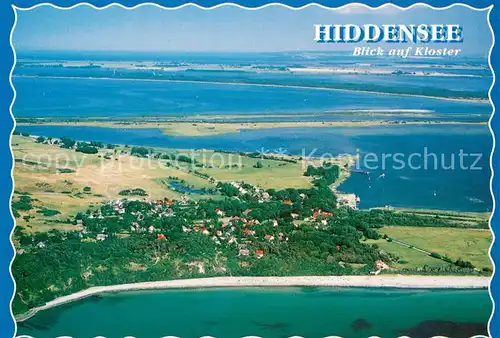 AK / Ansichtskarte Insel_Hiddensee Fliegeraufnahme mit Kloster Insel Hiddensee