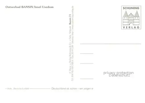 AK / Ansichtskarte Bansin_Ostseebad Fliegeraufnahme Bansin_Ostseebad