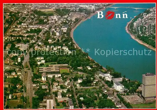 AK / Ansichtskarte Bonn_Rhein Fliegeraufnahme mit Regierungsviertel Bonn_Rhein