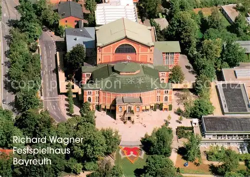 AK / Ansichtskarte Bayreuth Richard Wagner Festspielhaus Fliegeraufnahme Bayreuth