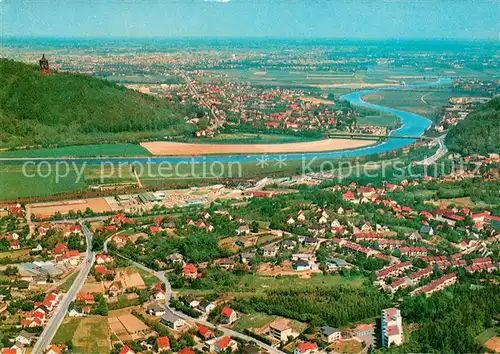 AK / Ansichtskarte Porta_Westfalica Fliegeraufnahme Porta_Westfalica