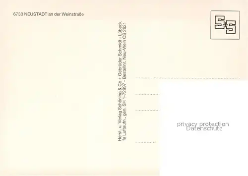 AK / Ansichtskarte Neustadt_Weinstrasse Fliegeraufnahme Neustadt_Weinstrasse