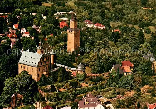 AK / Ansichtskarte Kronberg_Taunus Burg Fliegeraufnahme Kronberg Taunus