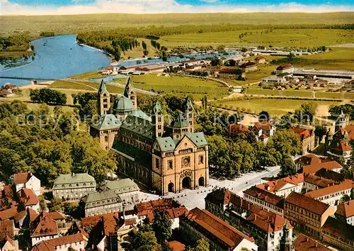 AK / Ansichtskarte Speyer_Rhein Fliegeraufnahme mit Dom  Speyer Rhein